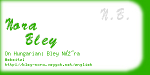 nora bley business card